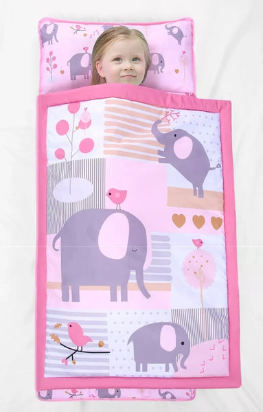 Toddler Travel Nap Mat with Blanket & Pillow (16 Designs)