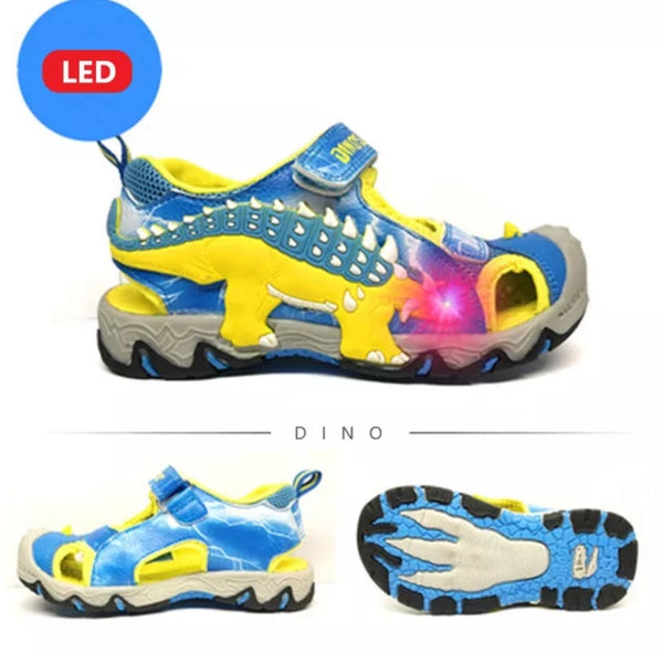 Dinosaur Flashing LED Sandals (2 Colours) Pre Order