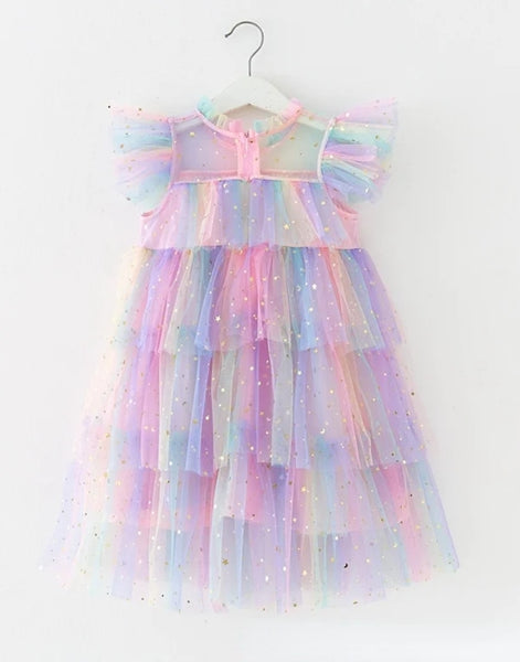 Sparkle Frill Party Dress (3 Colours)