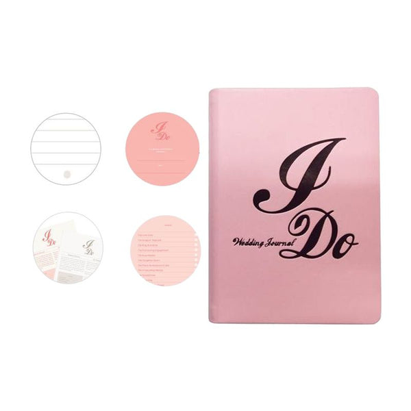 I DO' A6 WEDDING JOURNAL - PINK PU