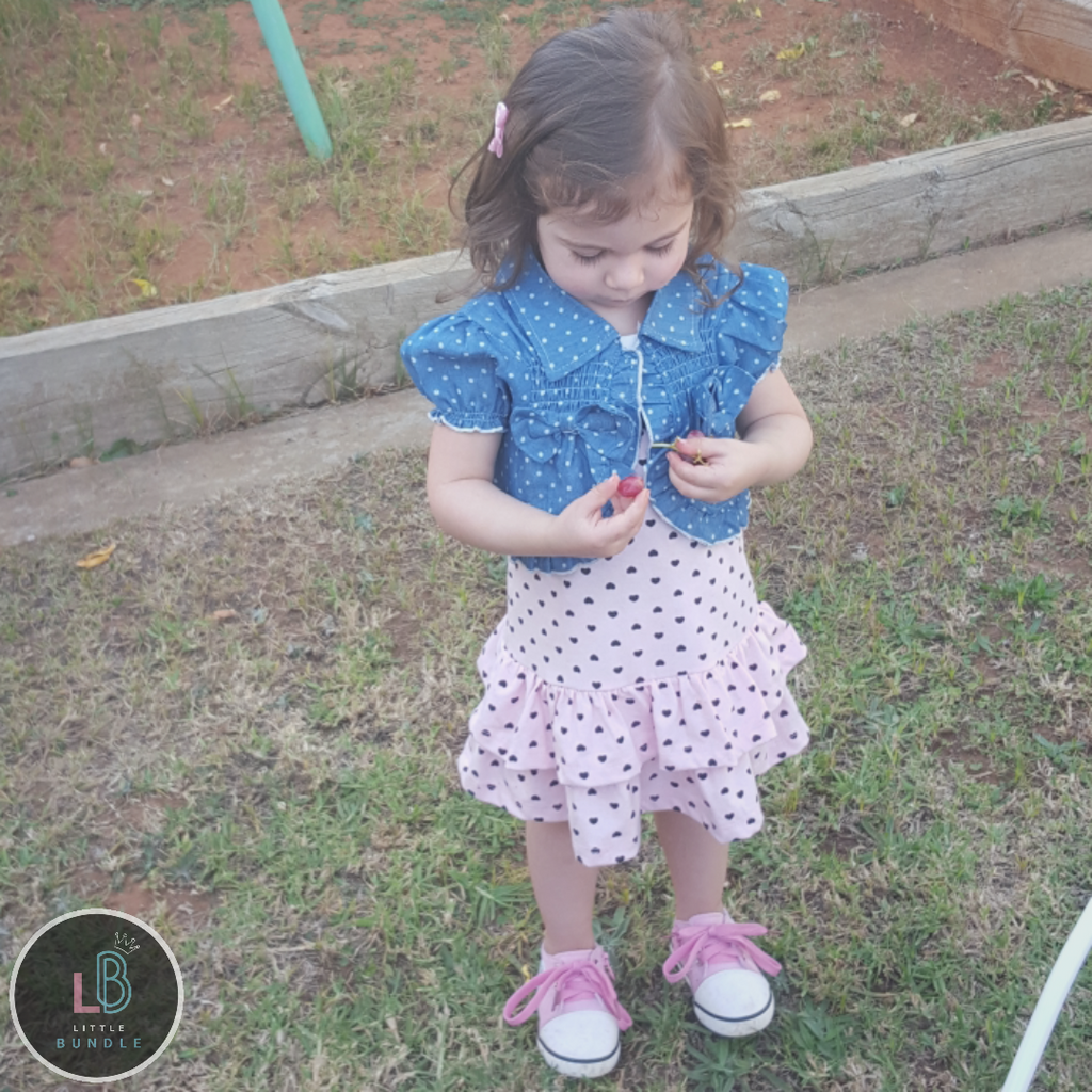 Ruffle Heart Dress with Bolero