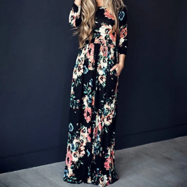 Matching Mother & Daughter Floral Slim Fit Dress (5 Colours)