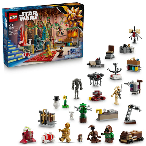 LEGO® Star Wars™ Advent Calendar 2025 75418 Toy Set for Kids, Unique Mini Build Toys, Iconic Characters, Buildable Vehicle, Christmas Holiday Present for Boys, Girls and Any Fan Aged 6 and Over