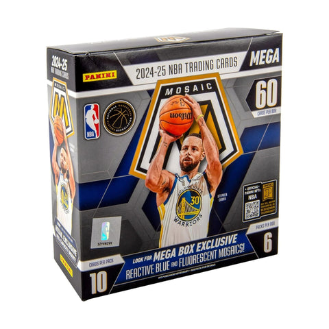2024–25 Panini Mosaic Basketball Mega Box – Official NBA Trading Cards – Includes Exclusive Reactive Parallels & Inserts – Collect Top Rookies, Stars & Legends