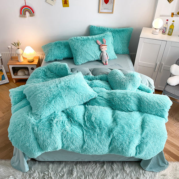 Fluffy 3 Piece Quilt Cover Set (20 Colours)