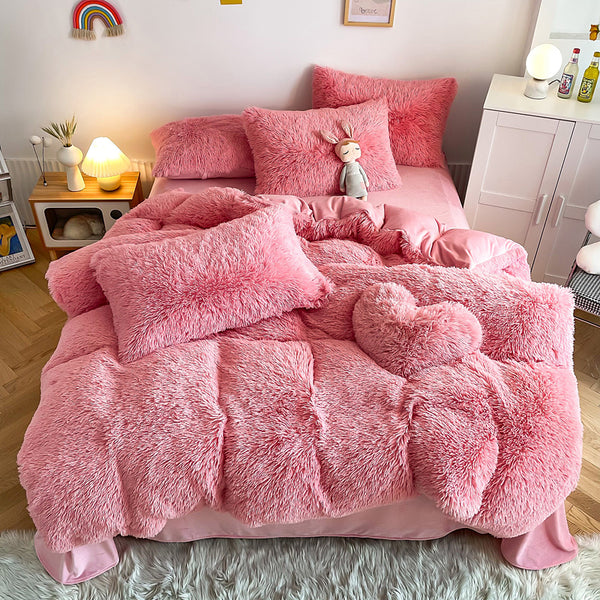 Fluffy 3 Piece Quilt Cover Set (20 Colours)