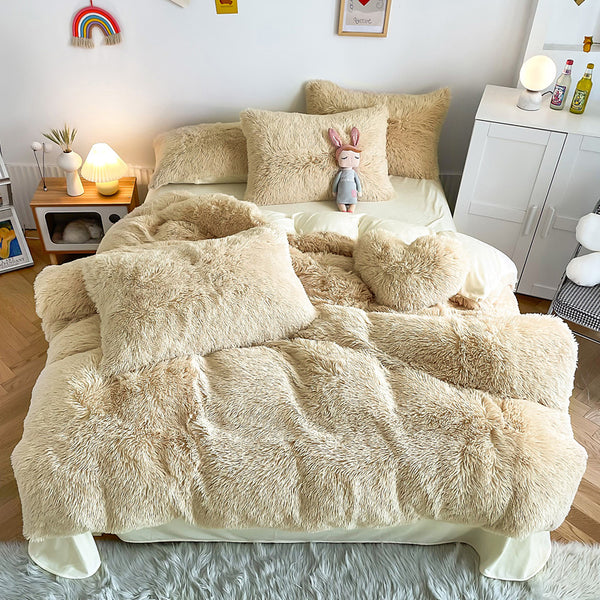 Fluffy 3 Piece Quilt Cover Set (20 Colours)