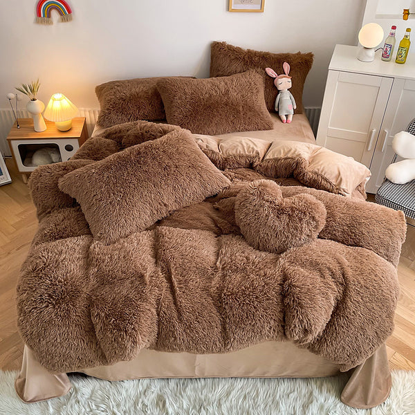 Fluffy 3 Piece Quilt Cover Set (20 Colours)