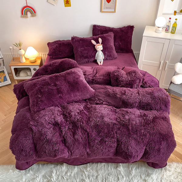 Fluffy 3 Piece Quilt Cover Set (20 Colours)