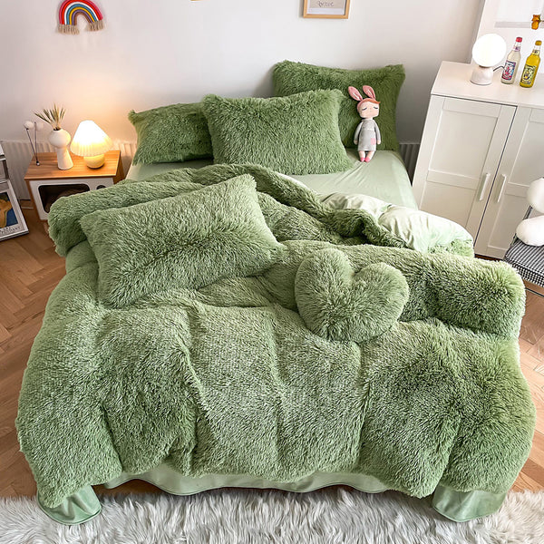 Fluffy 3 Piece Quilt Cover Set (20 Colours)