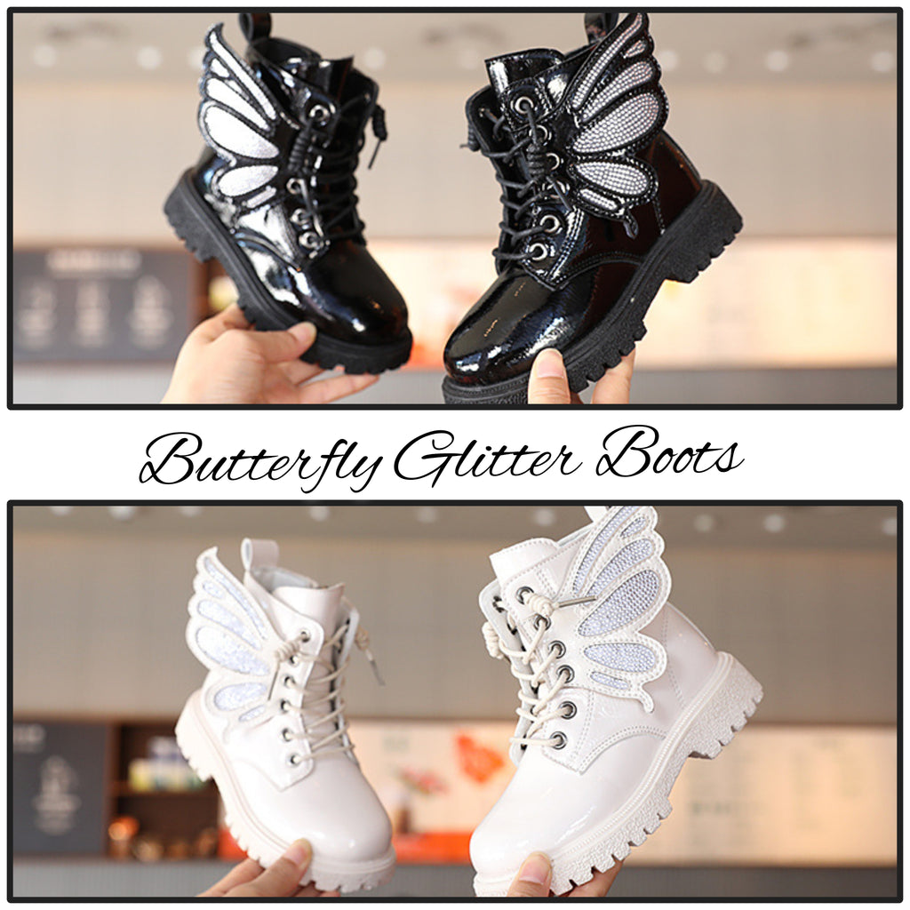 Butterfly Glitter Boots (2 Colours)