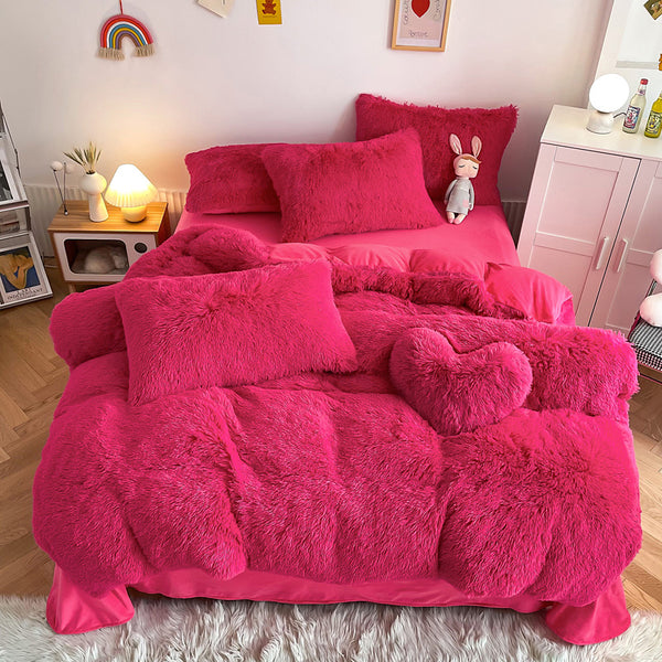 Fluffy 3 Piece Quilt Cover Set (20 Colours)