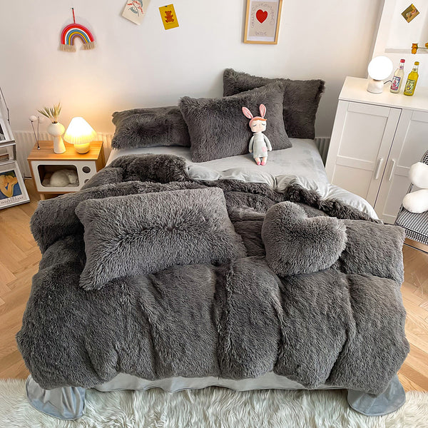 Fluffy 3 Piece Quilt Cover Set (20 Colours)