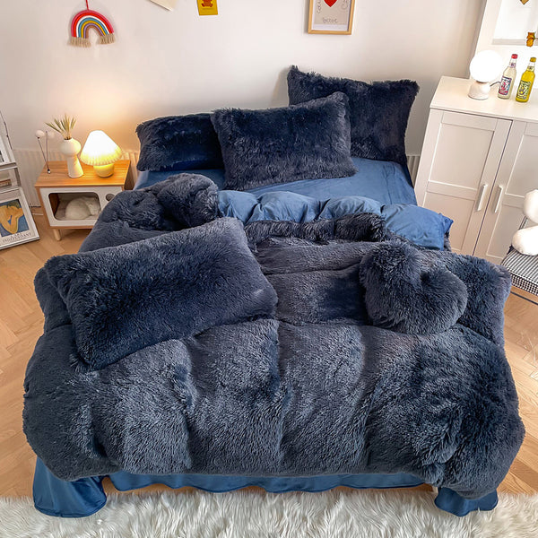 Fluffy 3 Piece Quilt Cover Set (20 Colours)