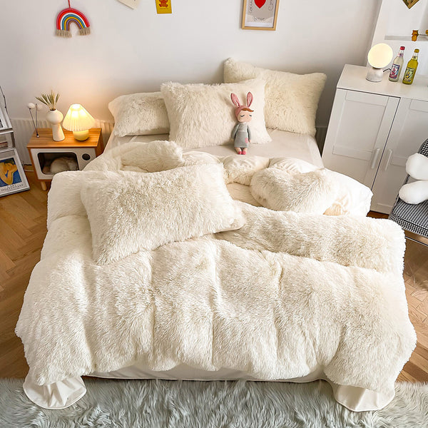 Fluffy 3 Piece Quilt Cover Set (12 more Colours)