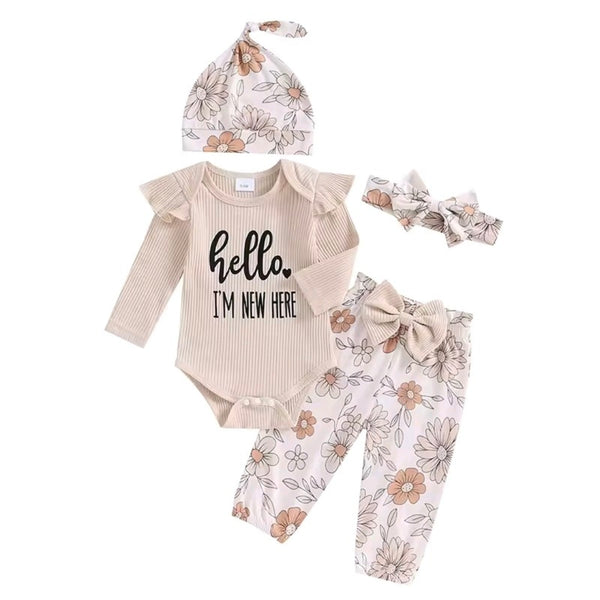 Hello I'm New Here 4 Pce Set (3 Colours)
