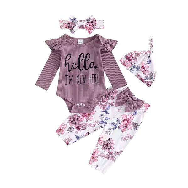 Hello I'm New Here 4 Pce Set (3 Colours)