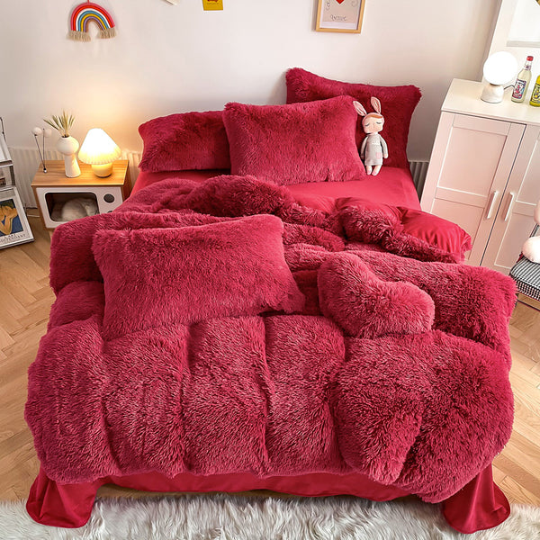 Fluffy 3 Piece Quilt Cover Set (20 Colours)