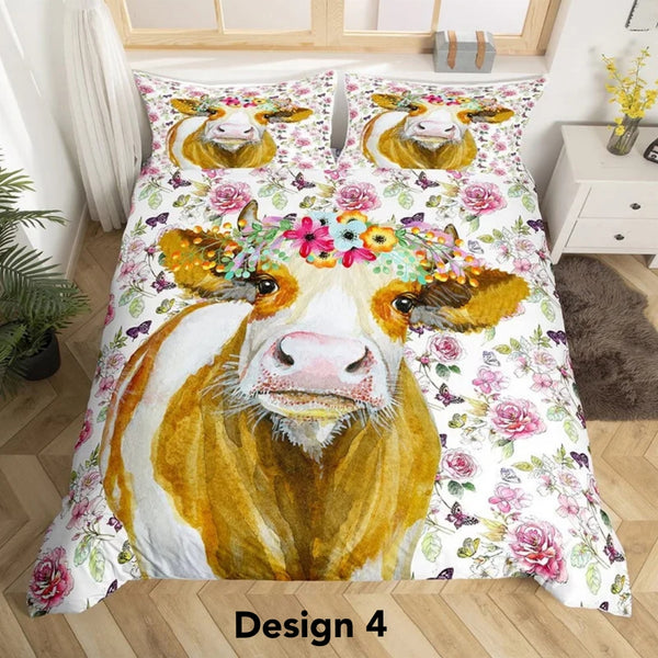 2024 Highland Cow Bedding Sets - 5 Designs (All Sizes Available)