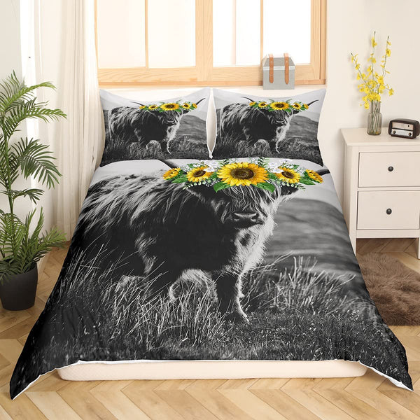 Bull Floral Bedding Sets - 8 Designs (All Sizes Available)