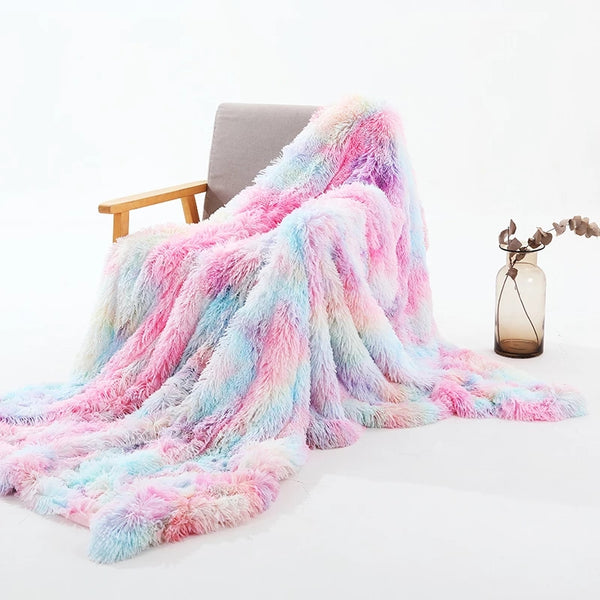 Unicorn Fluffy Throw Blanket