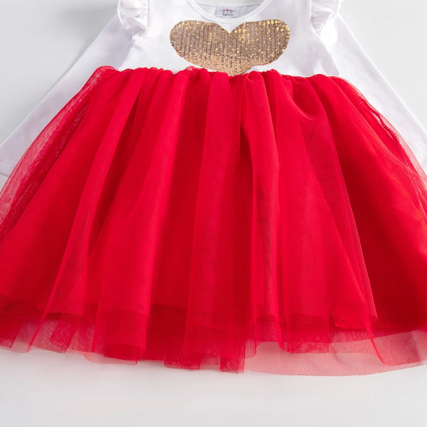 Ariana Red Longsleeve Dress