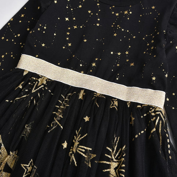 Savannah Black & Gold Dress