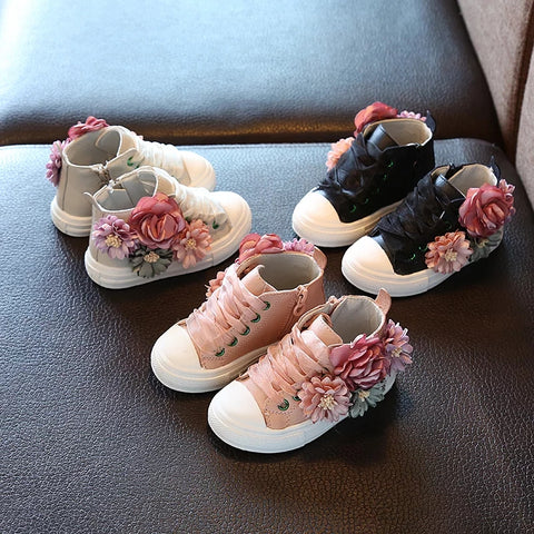 Floral Lace Up HighTops (3 Colours)
