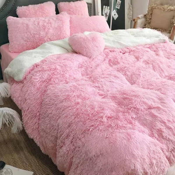 Fluffy 3 Piece Bedding Set (8 Colours)