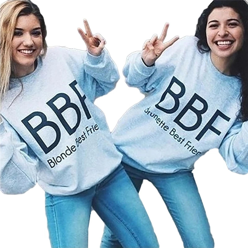 Best Friend Blonde & Brunette Matching Sweaters