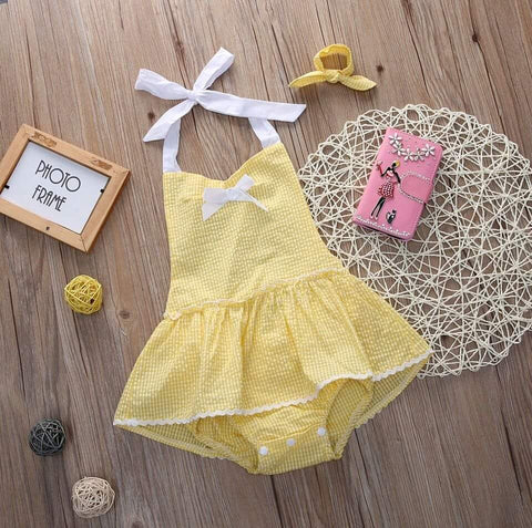 Lola Summer Romper with Matching Headband