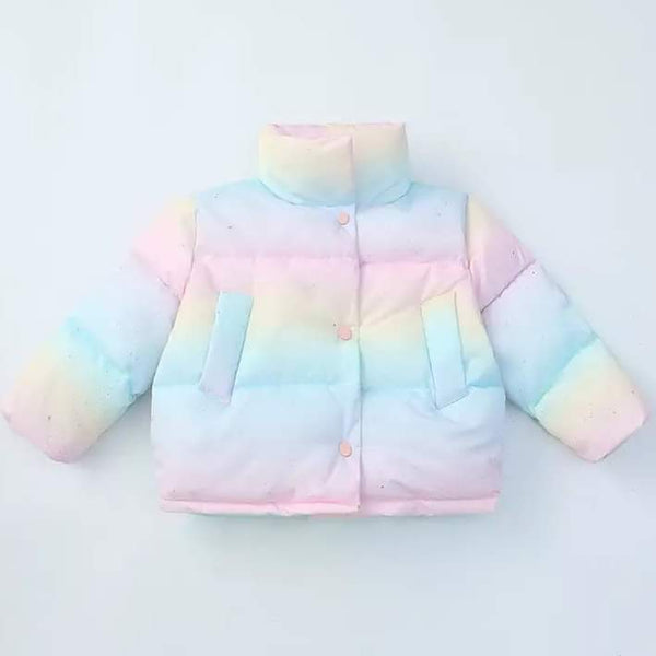 Rainbow Pastel Puffer Jacket