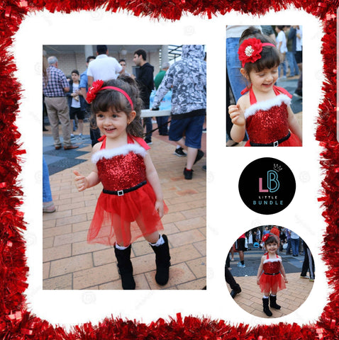 Little Santa Sequin Tutu Romper (2 Colours)