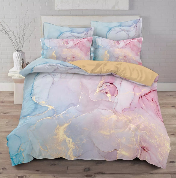 Marble Ink Bedding Set (All Sizes Available) 12 Colours
