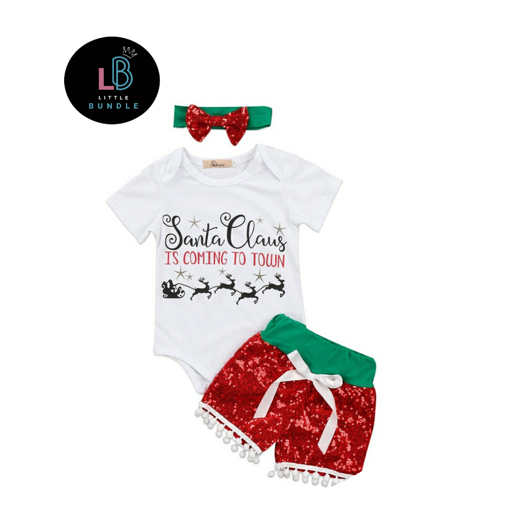 Santa Claus Is Coming To Town 3 Piece Outfit